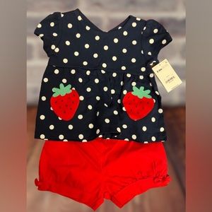 Carter’s Child of Mine Strawberry Outfit. 3-6 months.